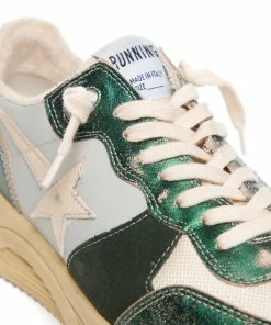 Golden Goose Baskets Running Cuir Vert Crème Ivoire 11 Golden Goose Baskets Running Cuir Vert Crème Ivoire -Golden Goose-boutique golde49327 pck20221215 4