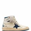 Golden Goose Baskets Sky Star Cuir Blanc Bleu Foncé -Golden Goose-boutique golde49329 pck20230203 1