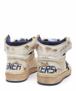 Golden Goose Baskets Sky Star Cuir Blanc Bleu Foncé -Golden Goose-boutique golde49329 pck20230203 3