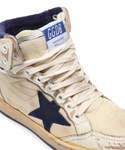 Golden Goose Baskets Sky Star Cuir Blanc Bleu Foncé -Golden Goose-boutique golde49329 pck20230203 4