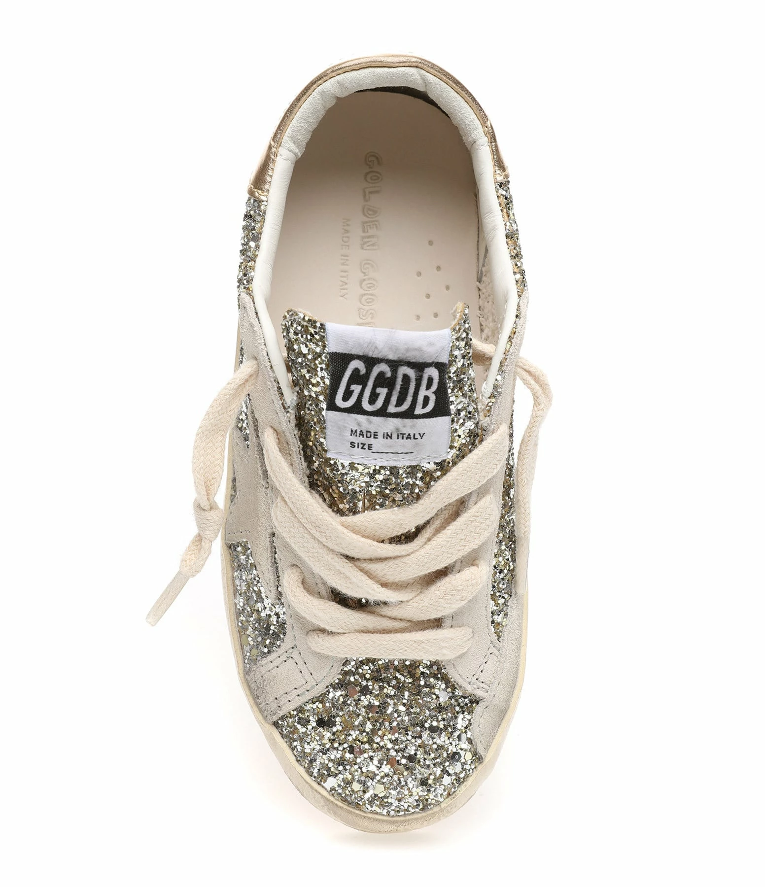 Golden Goose Baskets Enfant Superstar Glitter Argenté Ivoire 4 Golden Goose Baskets Enfant Superstar Glitter Argenté Ivoire – Image 2