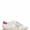 Golden Goose Baskets Enfant Superstar Cuir Blanc Gris Rouge