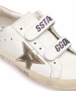 Golden Goose Baskets Enfant Old School Cuir Blanc Platinium Rose -Golden Goose-boutique golde49374 pck20230124 4