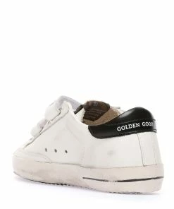 Golden Goose Baskets Enfant Old School Cuir Blanc Navy Noir -Golden Goose-boutique golde49375 pck20230124 3
