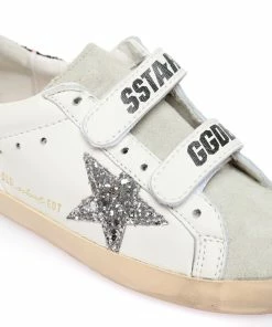 Golden Goose Baskets Enfant Old School Cuir Blanc Argenté Café 9 Golden Goose Baskets Enfant Old School Cuir Blanc Argenté Café -Golden Goose-boutique golde49378 pck20230210 4