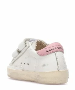 Golden Goose Baskets Bébé Old School Cuir Blanc Platinium Rose -Golden Goose-boutique golde49383 pck20230202 3
