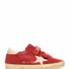 Golden Goose Baskets Old School Cuir Rouge Beige -Golden Goose-boutique gwf00111f00411540442