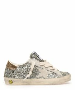 Golden Goose Baskets Bébé Superstar Glitter Argenté Ivoire