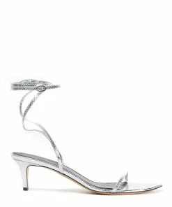 Isabel Marant Sandales Aridee Cuir Argenté