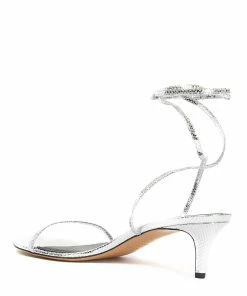 Isabel Marant Sandales Aridee Cuir Argenté -Golden Goose-boutique image 03185 5222222602731 1