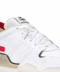 Isabel Marant Baskets Emree Cuir Blanc Bleu -Golden Goose-boutique imar bk026722p053s30bu 4