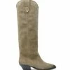Isabel Marant Bottes Denvee Cuir Suédé Taupe