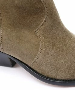 Isabel Marant Bottes Denvee Cuir Suédé Taupe -Golden Goose-boutique imara170444 pck20190816 4 1 1