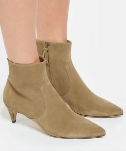 Isabel Marant Bottines Derst Cuir Suédé Taupe -Golden Goose-boutique imarb look20210525 326