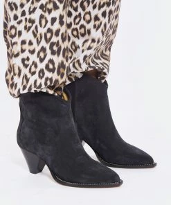 Isabel Marant Bottines Darizo Veau Velours Noir Délavé -Golden Goose-boutique imarb look20220531 251
