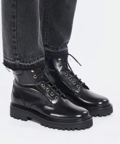 Isabel Marant Bottines Campa Cuir De Veau Noir -Golden Goose-boutique imarb look20220531 295