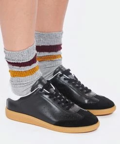 Isabel Marant Baskets Bryce Cuir Noir -Golden Goose-boutique imarb look20220531 314