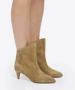 Isabel Marant Bottines Dripi Cuir De Veau Taupe -Golden Goose-boutique imarb look20220615 44