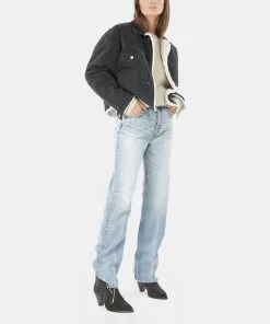 Isabel Marant Bottines Darizo Veau Velours Noir Délavé -Golden Goose-boutique imarb look20220718 178