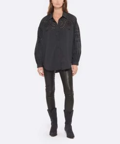 Isabel Marant Bottines Dahope Veau Velours Noir Délavé -Golden Goose-boutique imarb look20220830 417 1