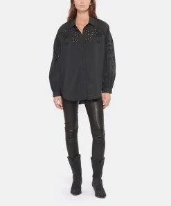 Isabel Marant Bottines Dahope Veau Velours Noir Délavé -Golden Goose-boutique imarb look20220830 417