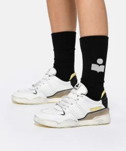 Isabel Marant Baskets Emree Cuir Noir Jaune 14 Isabel Marant Baskets Emree Cuir Noir Jaune -Golden Goose-boutique imarb look20221207 447