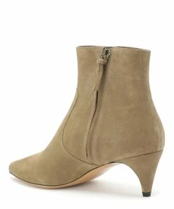 Isabel Marant Bottines Derst Cuir Suédé Taupe -Golden Goose-boutique imarb30216 pck20210512 3