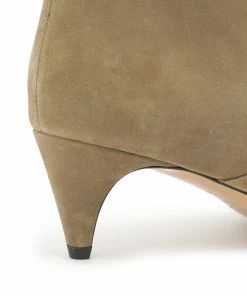 Isabel Marant Bottines Derst Cuir Suédé Taupe -Golden Goose-boutique imarb30216 pck20210512 4