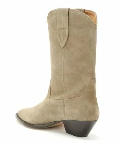 Isabel Marant Bottines Duerto Cuir Suédé Taupe -Golden Goose-boutique imarb30218 pck20201202 3 1