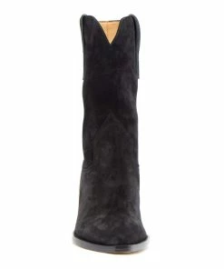 Isabel Marant Bottines Dahope Veau Velours Noir Délavé -Golden Goose-boutique imarb36843 pck20210819 3 1 1