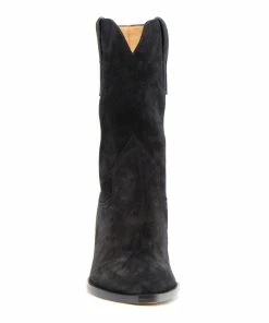 Isabel Marant Bottines Dahope Veau Velours Noir Délavé -Golden Goose-boutique imarb36843 pck20210819 3 1