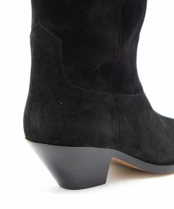 Isabel Marant Bottines Dahope Veau Velours Noir Délavé -Golden Goose-boutique imarb36843 pck20210819 4 1