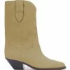 Isabel Marant Bottines Dahope Veau Velours Taupe -Golden Goose-boutique imarb36844 taupe 1 1
