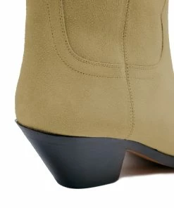 Isabel Marant Bottines Dahope Veau Velours Taupe -Golden Goose-boutique imarb36844 taupe 4