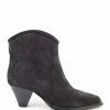 Isabel Marant Bottines Darizo Veau Velours Noir Délavé -Golden Goose-boutique imarb44996 pck20220527 1