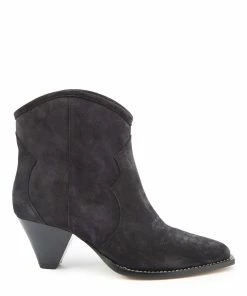 Isabel Marant Bottines Darizo Veau Velours Noir Délavé