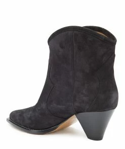 Isabel Marant Bottines Darizo Veau Velours Noir Délavé -Golden Goose-boutique imarb44996 pck20220527 3