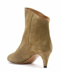 Isabel Marant Bottines Dripi Cuir Taupe -Golden Goose-boutique imarb45002 pck20220616 2 1