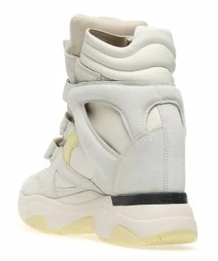 Isabel Marant Baskets Balskee Cuir Blanc Jaune Clair -Golden Goose-boutique imarb49862 pck20230110 3