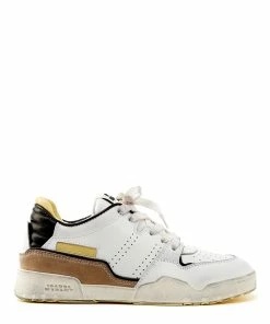 Isabel Marant Baskets Emree Cuir Noir Jaune