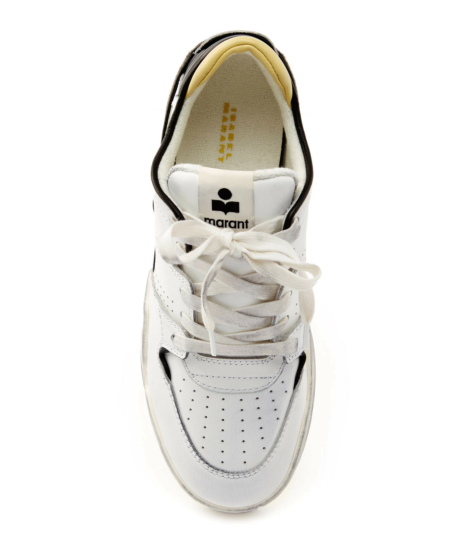 Isabel Marant Baskets Emree Cuir Noir Jaune 4 Isabel Marant Baskets Emree Cuir Noir Jaune – Image 2