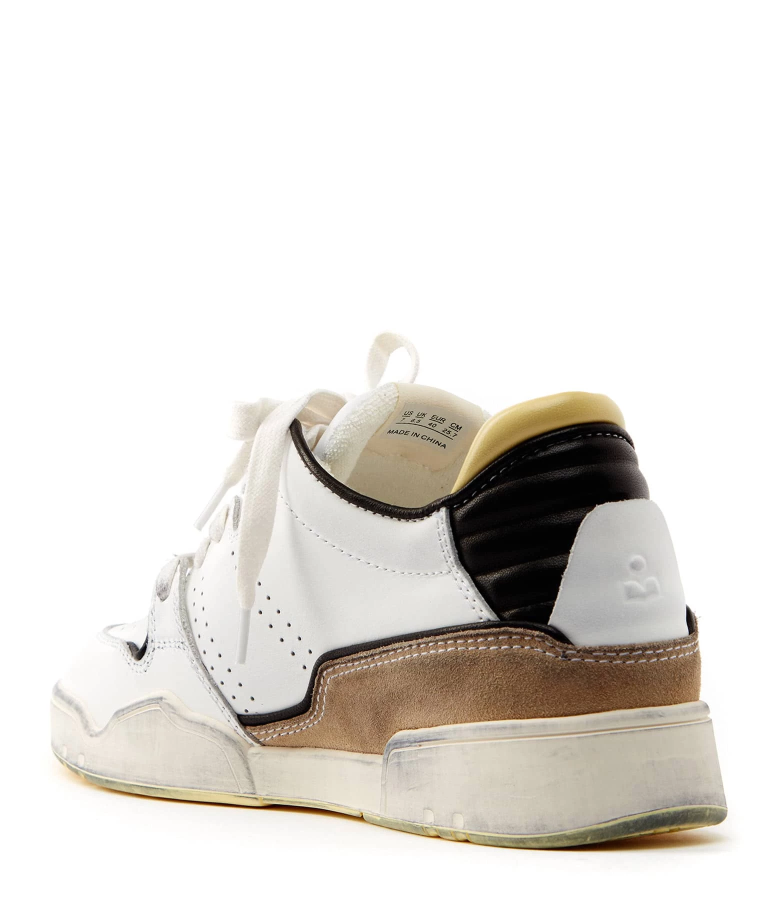 Isabel Marant Baskets Emree Cuir Noir Jaune 5 Isabel Marant Baskets Emree Cuir Noir Jaune – Image 3