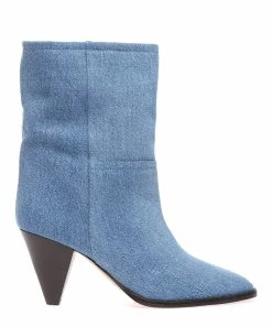 Isabel Marant Bottines Rouxa Coton Bleu Clair