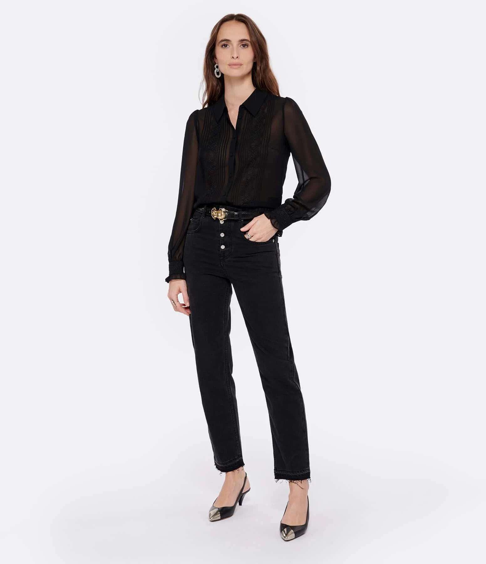 Isabel Marant Sandales Elina Cuir Noir 9 Isabel Marant Sandales Elina Cuir Noir – Image 7