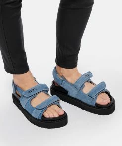 Isabel Marant Sandales Madee Coton Bleu Clair -Golden Goose-boutique imars look20221222 322