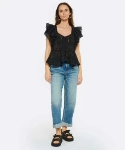 Isabel Marant Sandales Madee Cuir Noir -Golden Goose-boutique imars look20230118 296