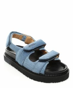 Isabel Marant Sandales Madee Coton Bleu Clair -Golden Goose-boutique imars50001 pck20221222 3