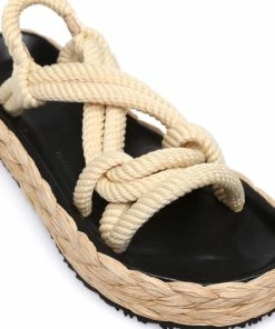 Isabel Marant Sandales Edon Coton Naturel 12 Isabel Marant Sandales Edon Coton Naturel -Golden Goose-boutique imars50004 pck20230202 4