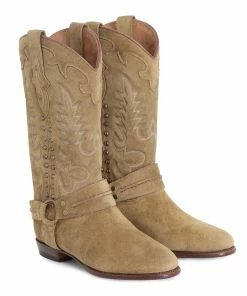 SHILOH HERITAGE Bottes Midnight Cuir Suédé Clous Camel 12 SHILOH HERITAGE Bottes Midnight Cuir Suédé Clous Camel -Golden Goose-boutique img 1753