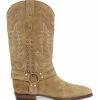 SHILOH HERITAGE Bottes Midnight Cuir Suédé Clous Camel -Golden Goose-boutique img 1804